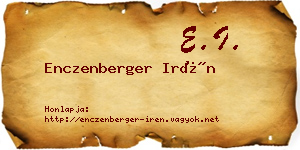 Enczenberger Irén névjegykártya