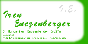 iren enczenberger business card